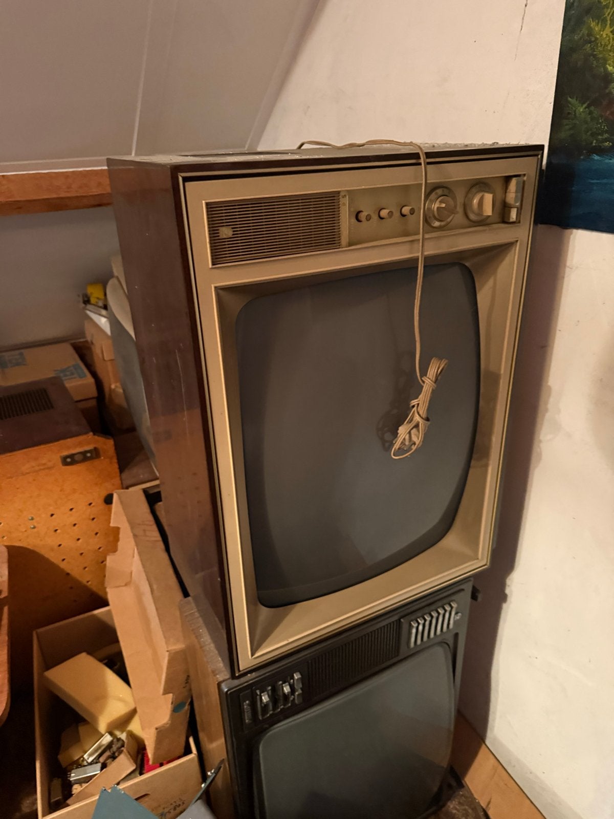 Vintage Televisie - Decoratief Retro Stuk, Antiek en Kunst, Antiek | Tv's en Audio, Ophalen