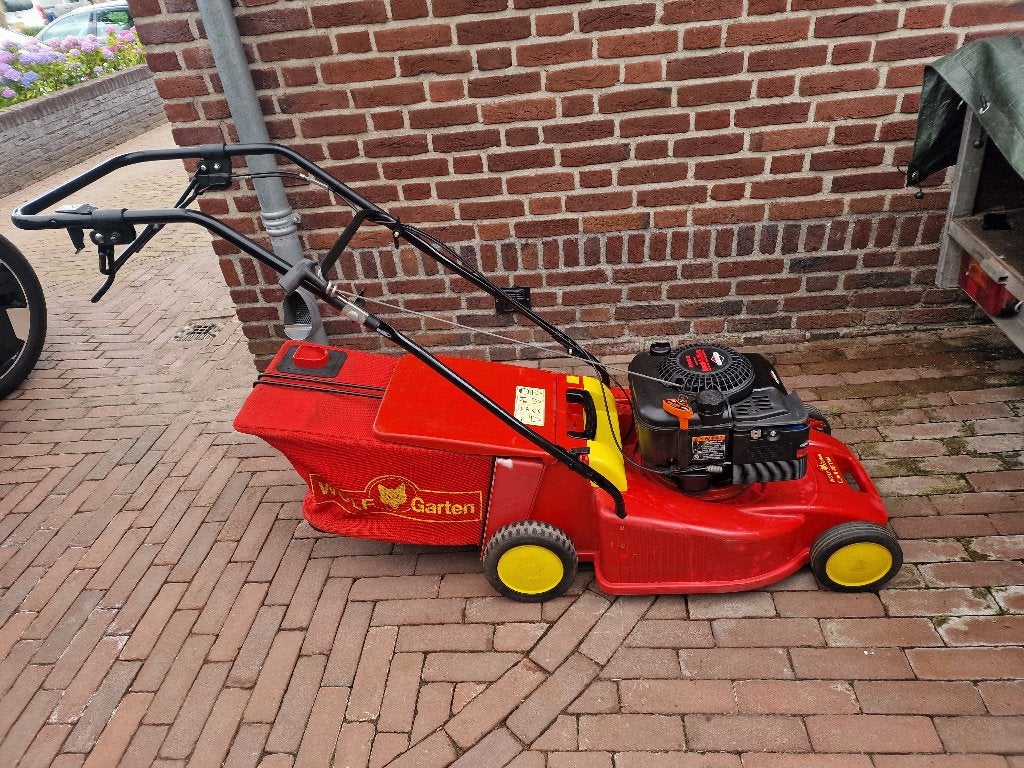 Wolf Esprit 46 TMA benzine gazonmaaier met autostart functie, Tuin en Terras, Grasmaaiers, Ophalen, Cirkelmaaier, Gebruikt, Versnellingen