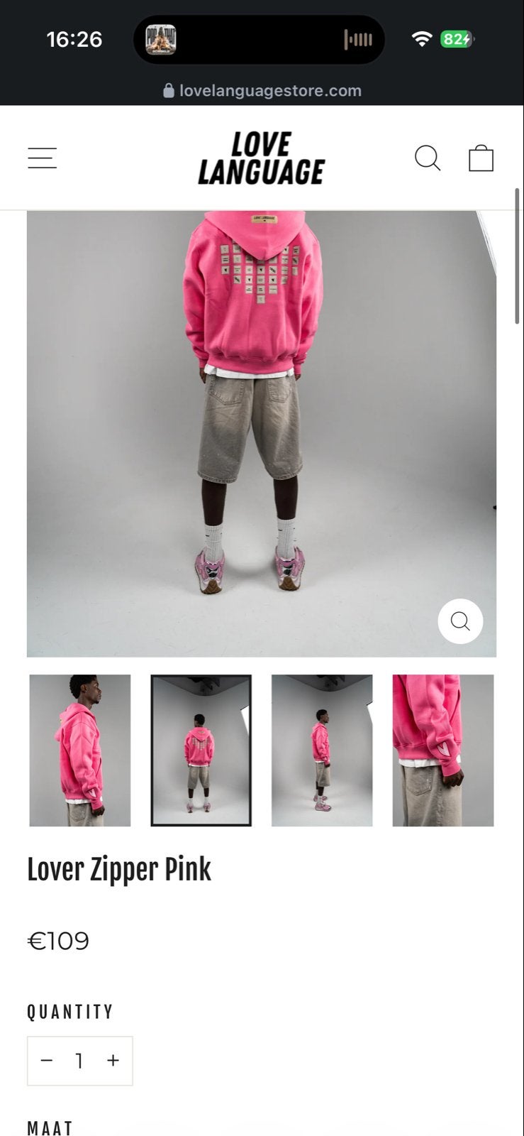 Love Language Lover Zipper Pink - Nooit gedragen, Kleding | Dames, Truien en Vesten, Ophalen of Verzenden, Nieuw, Maat 46/48 (XL) of groter