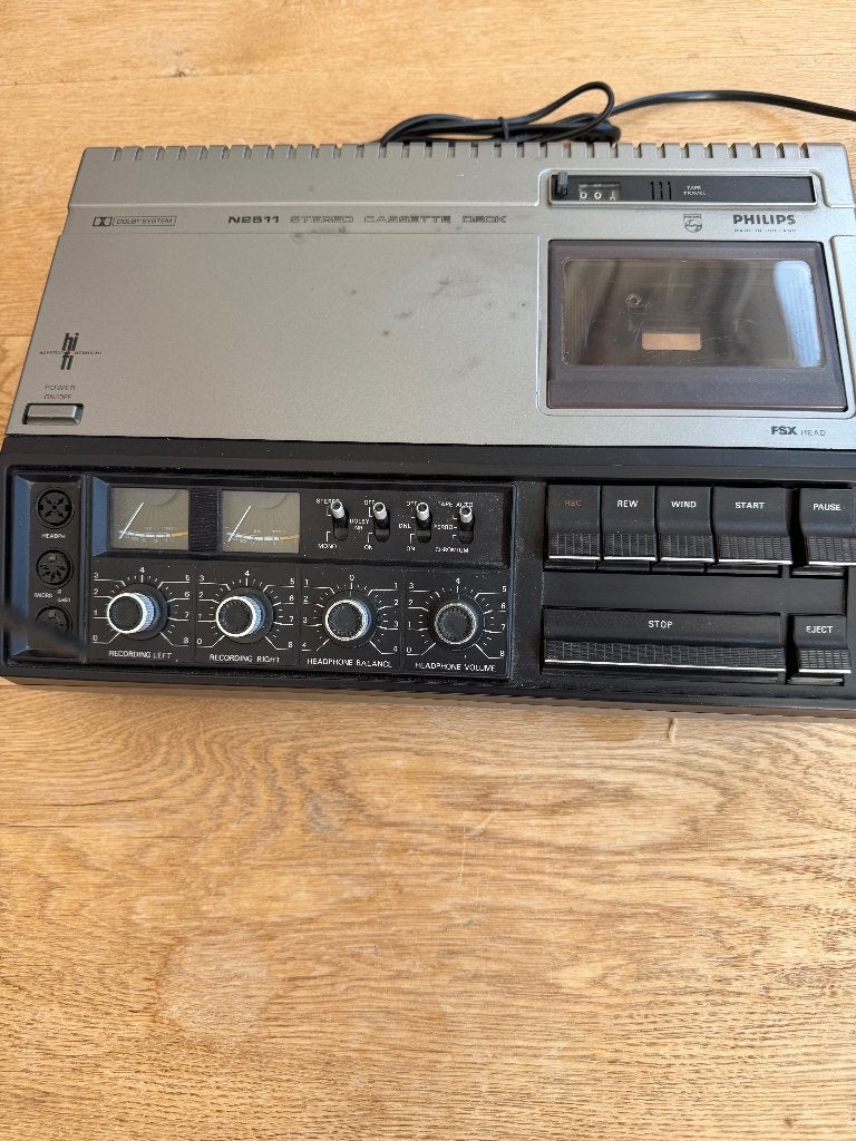 Philips Stereo Cassette Deck N2511, Ophalen of Verzenden, Enkel, Philips, Tape counter