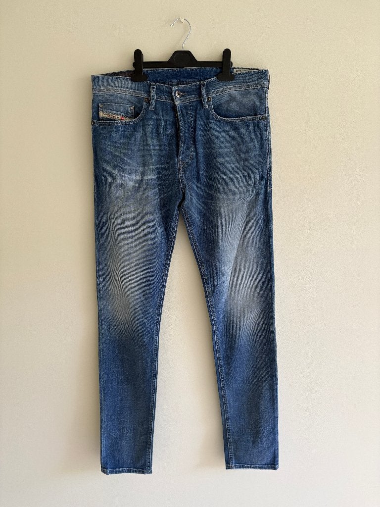 Diesel Jeans, Tepphar, slim carrot fit, blauw, maat W30 L34, Diesel, Blauw, W32 (confectie 46) of kleiner, Ophalen of Verzenden