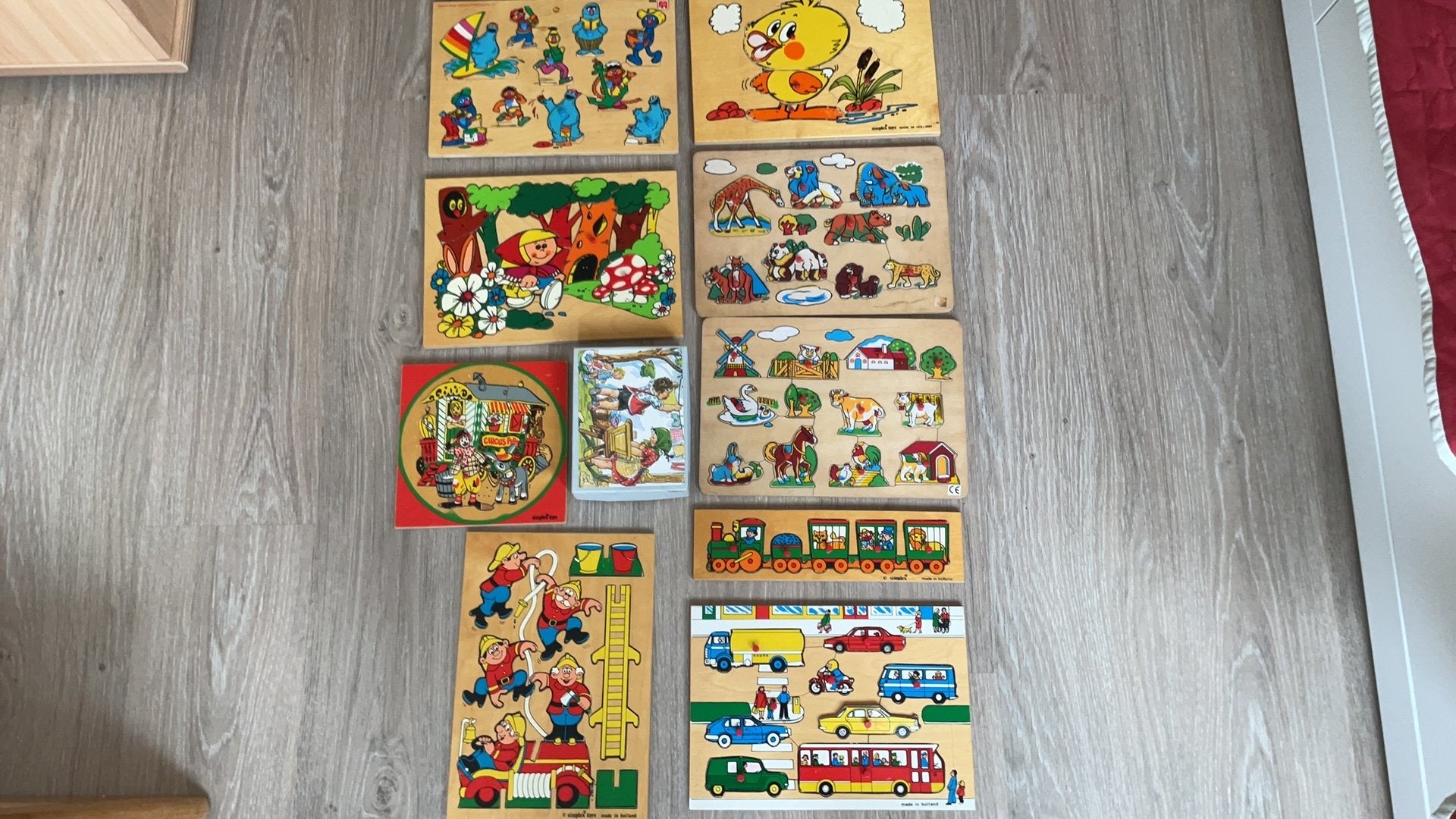 Houten puzzels in verschillende moeilijkheids graad, Ophalen, 2 tot 4 jaar, 10 tot 50 stukjes, Zo goed als nieuw