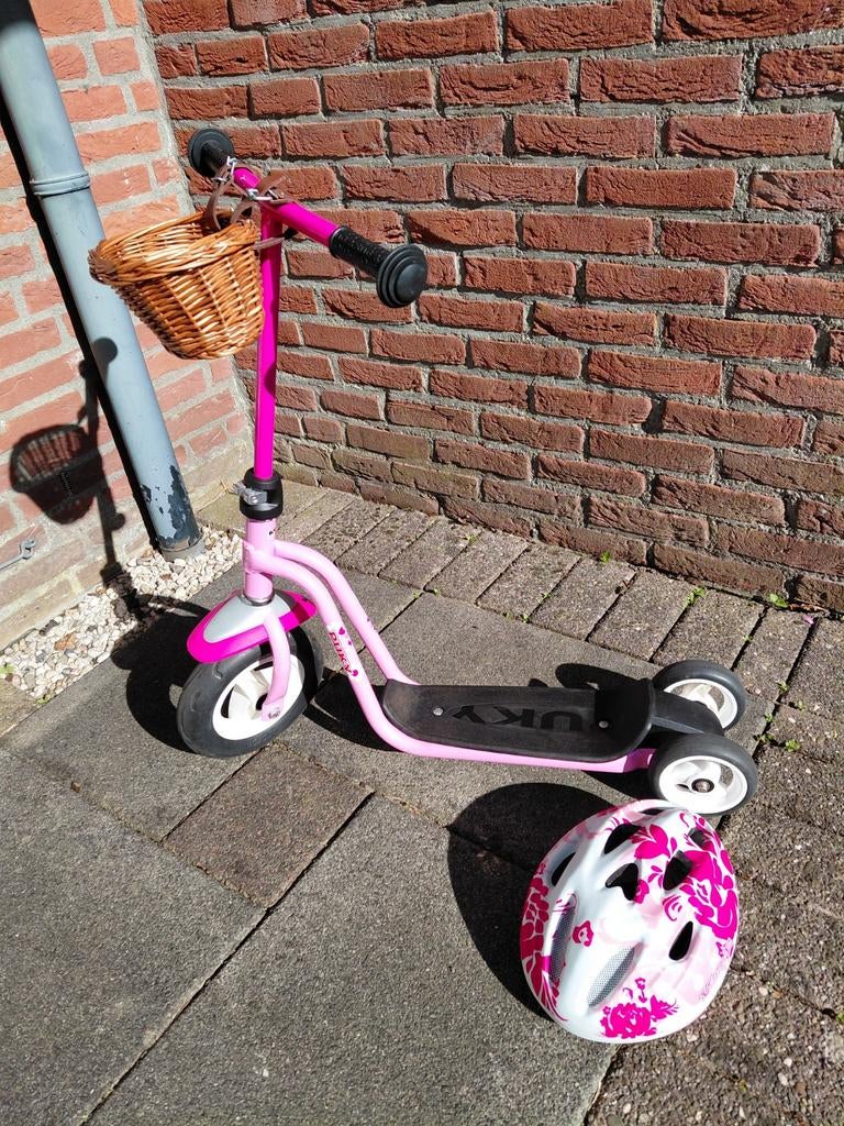 Kinderstep - Puky - met Mandje - Roze, Fietsen en Brommers, Steps, Ophalen, Gebruikt, Gewone step