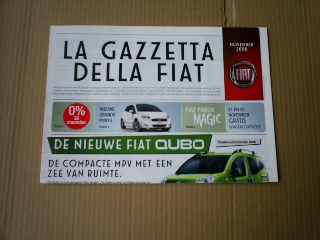 Fiat Alle Modellen La Gazzetta Della Fiat o.a. Panda Magic, Boeken, Verzenden, Zo goed als nieuw, Overige merken