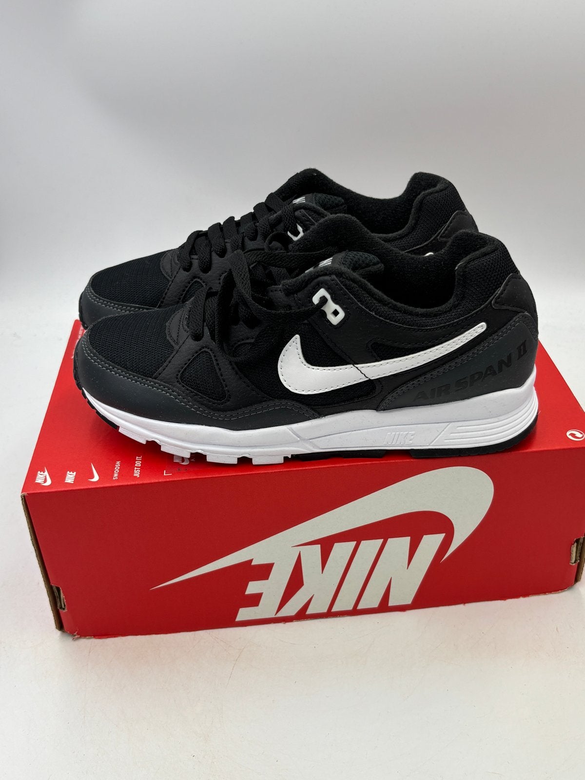 Nike Air Span 2 Zwart Wit - Maat 36, Ophalen of Verzenden, Zwart, Sneakers of Gympen