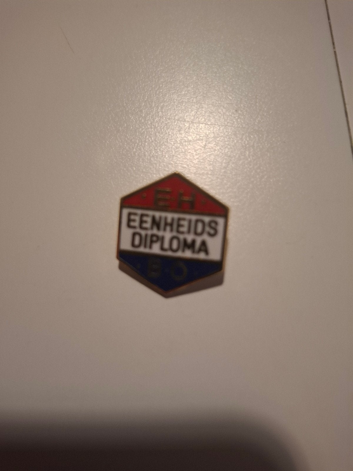Vintage EH Eenheids Diploma Speldje, Ophalen of Verzenden, Gebruikt, Overige onderwerpen, Speldje of Pin