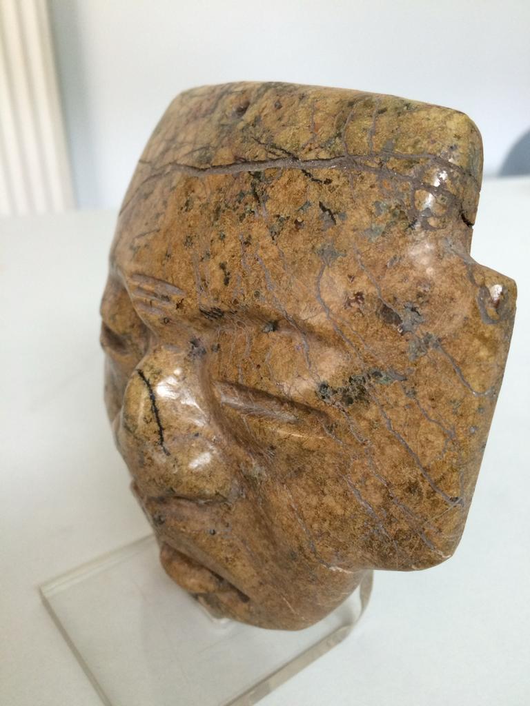 Pre-Columbiaans Begrafenismasker van Steen, Ophalen of Verzenden, Zo goed als nieuw