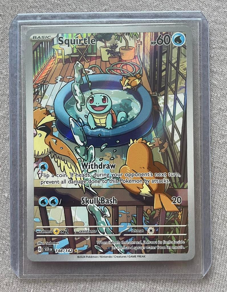 Squirtle 148/142 Stellar Crown, Ophalen of Verzenden, Nieuw, Losse kaart, Foil