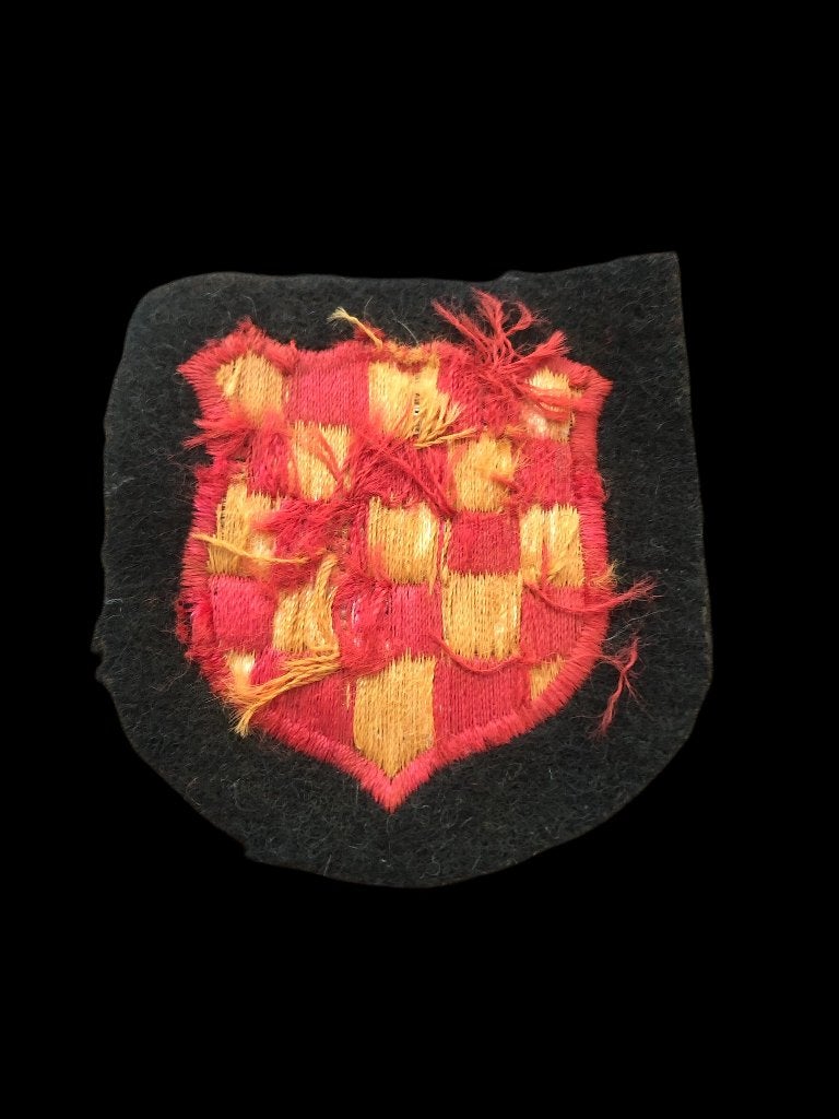 WW2 Kroatische Handschar armschild, Verzamelen, Ophalen of Verzenden, Duitsland, Embleem of Badge