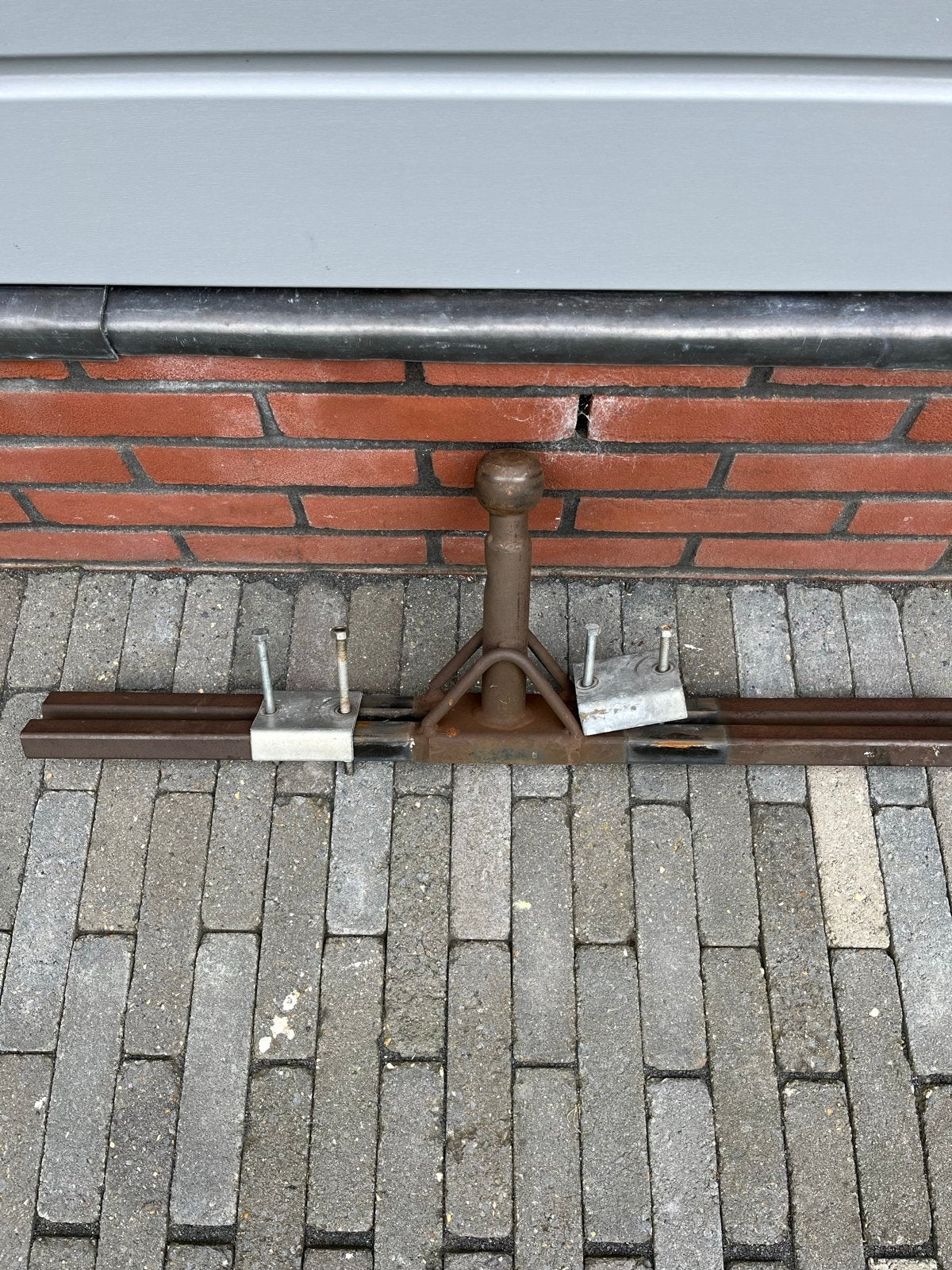Houder voor fietsendrager op dissel van caravan, Ophalen of Verzenden, Gebruikt, Fietsendrager-accessoire