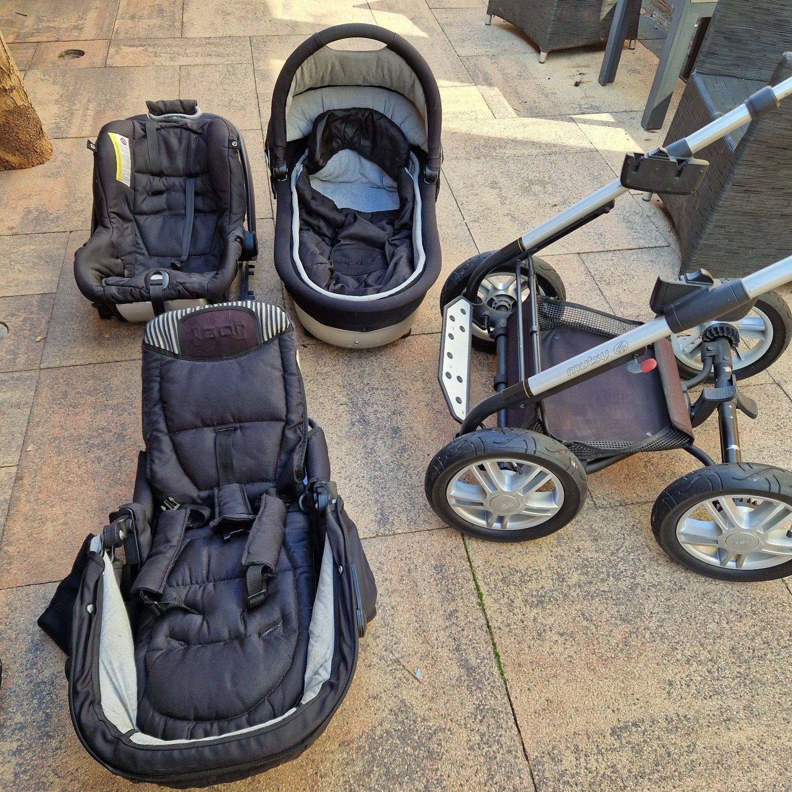 mutsy 4delige kinderwagen, Kinderen en Baby's, Kinderwagens en Combinaties, Ophalen, Zo goed als nieuw, Combiwagen, Mutsy