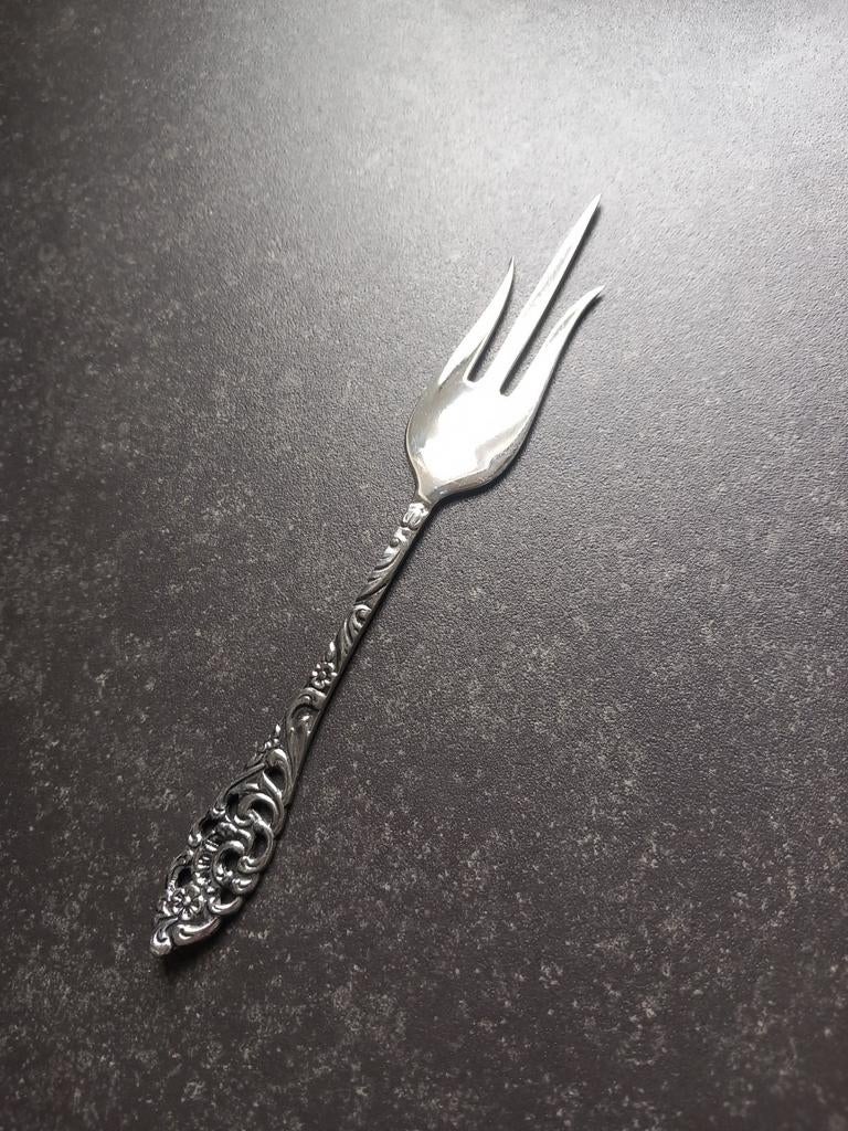 Antiek verzilverde vleesvork., Ophalen of Verzenden