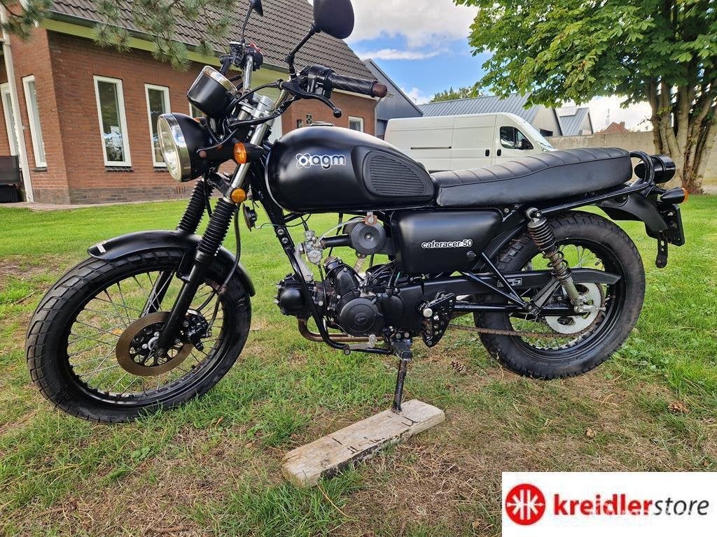 AGM Bromfiets Caferacer 50 met bromfiets kenteken 1048 km, AGM, Gebruikt, 49 cc, AGM