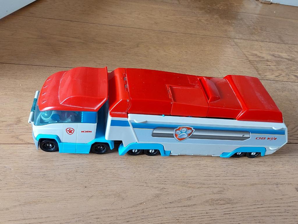 Paw Patrol Truck met uitklapbare speelset, Kinderen en Baby's, Speelgoed | Speelgoedvoertuigen, Ophalen, Gebruikt