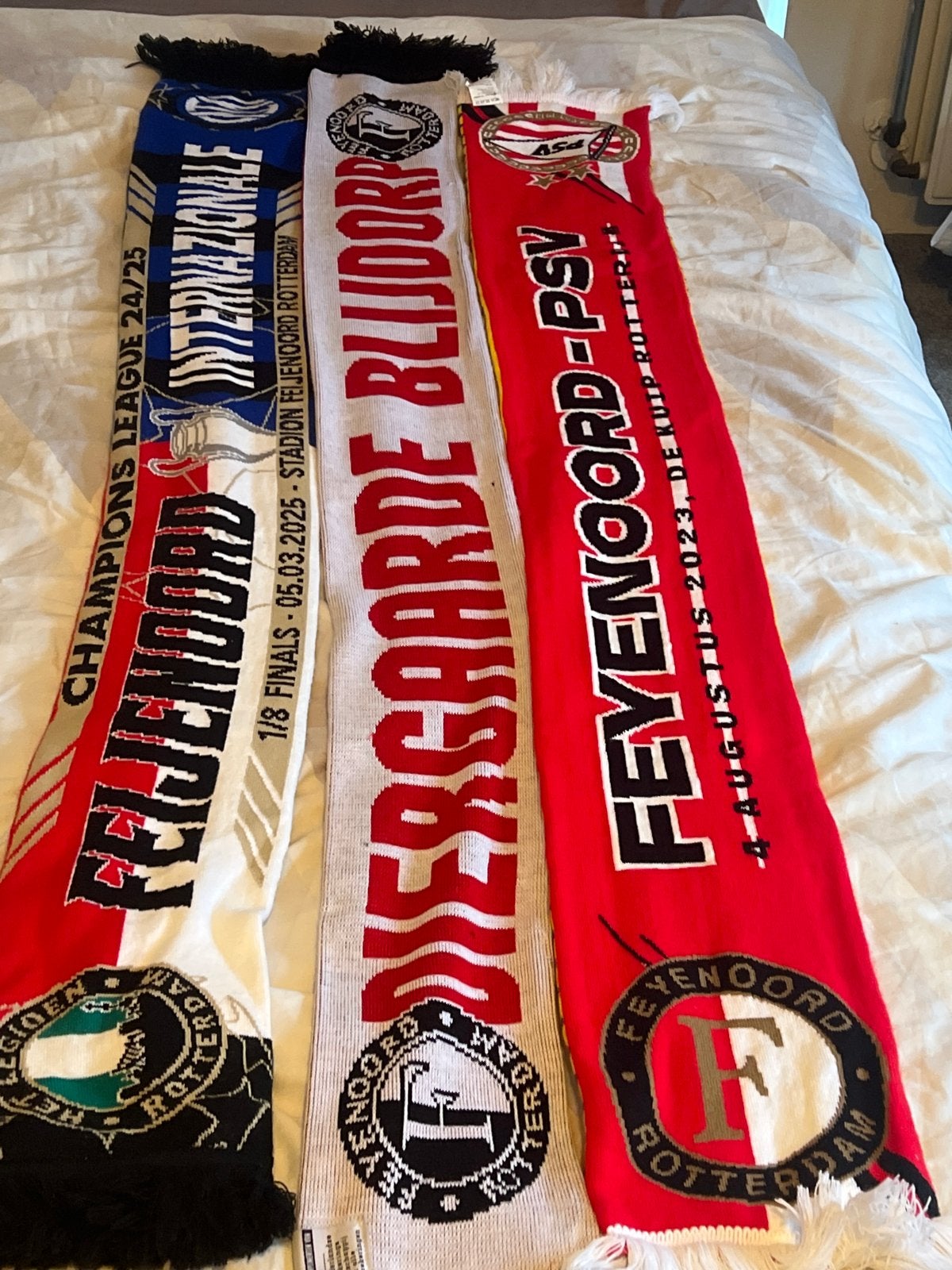 Feyenoord Sjaals - Diverse Wedstrijden en Evenementen, Verzamelen, Ophalen of Verzenden, Zo goed als nieuw, Feyenoord, Vaantje of Sjaal