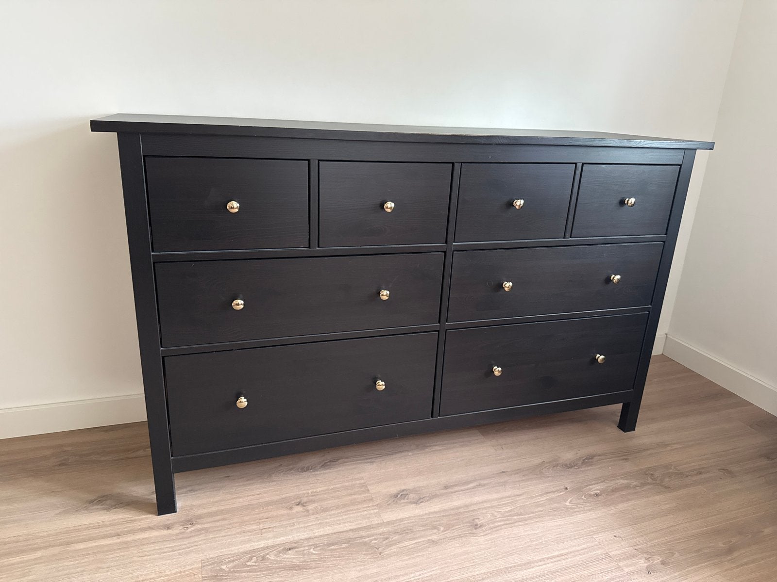 Zwart bruin IKEA Hemnes commode/dressoir, Ophalen, Gebruikt, 150 tot 200 cm, 25 tot 50 cm