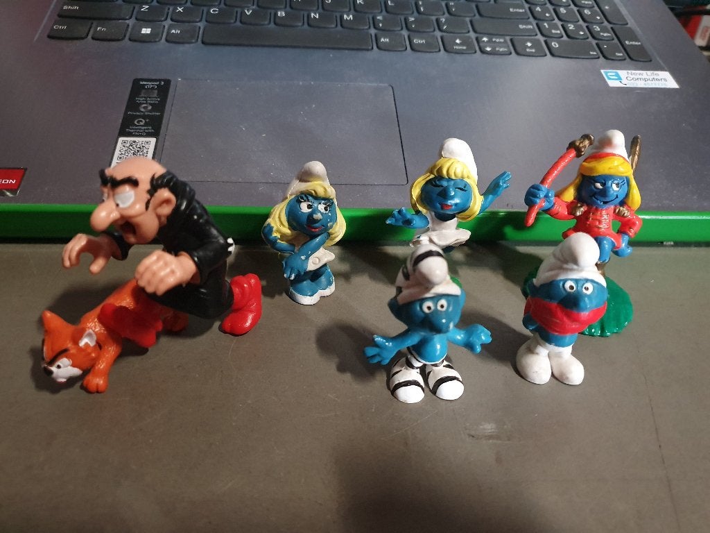 vintage smurfen, Verzamelen, Ophalen, Gebruikt, Verschillende Smurfen