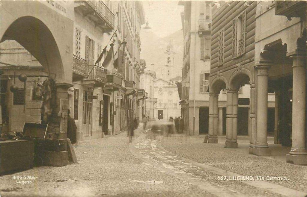 381-470-003 Lugano Via Canova, Verzenden, Voor 1920, Overig Europa