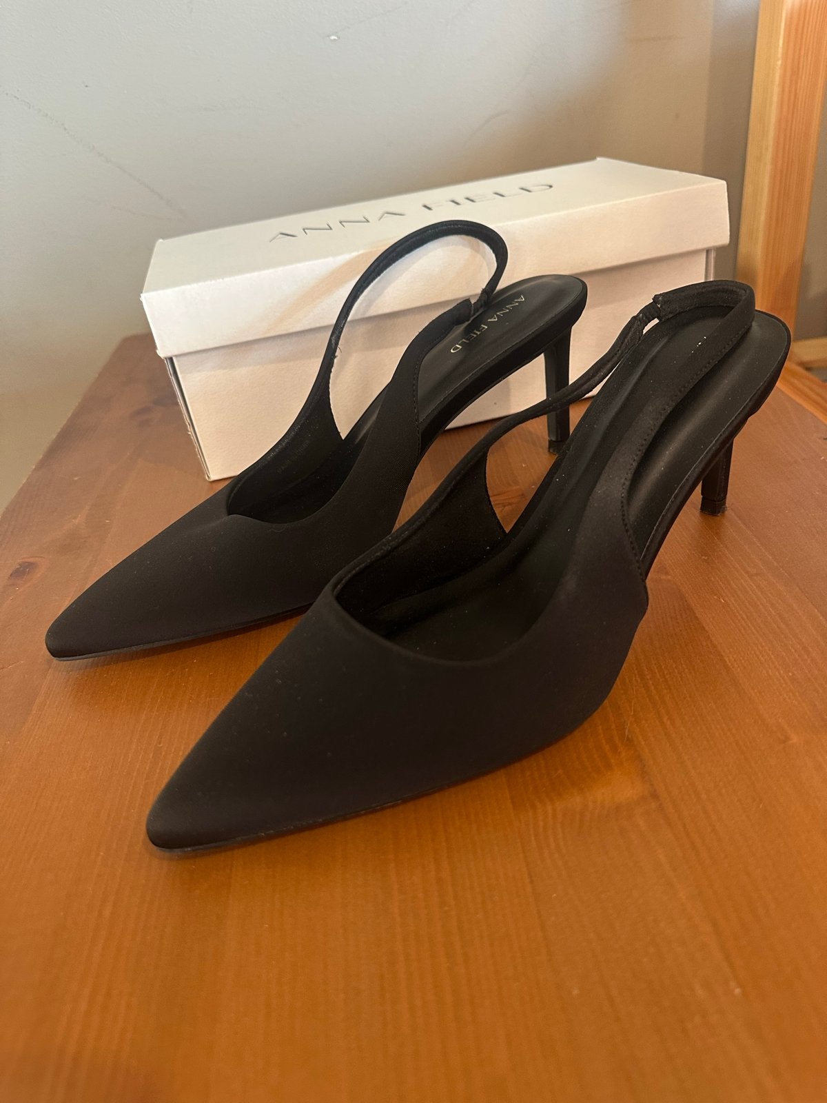 Anna Field Zwarte Pumps met Slingback - Maat 41, Pumps, Zwart, Ophalen of Verzenden, Zo goed als nieuw
