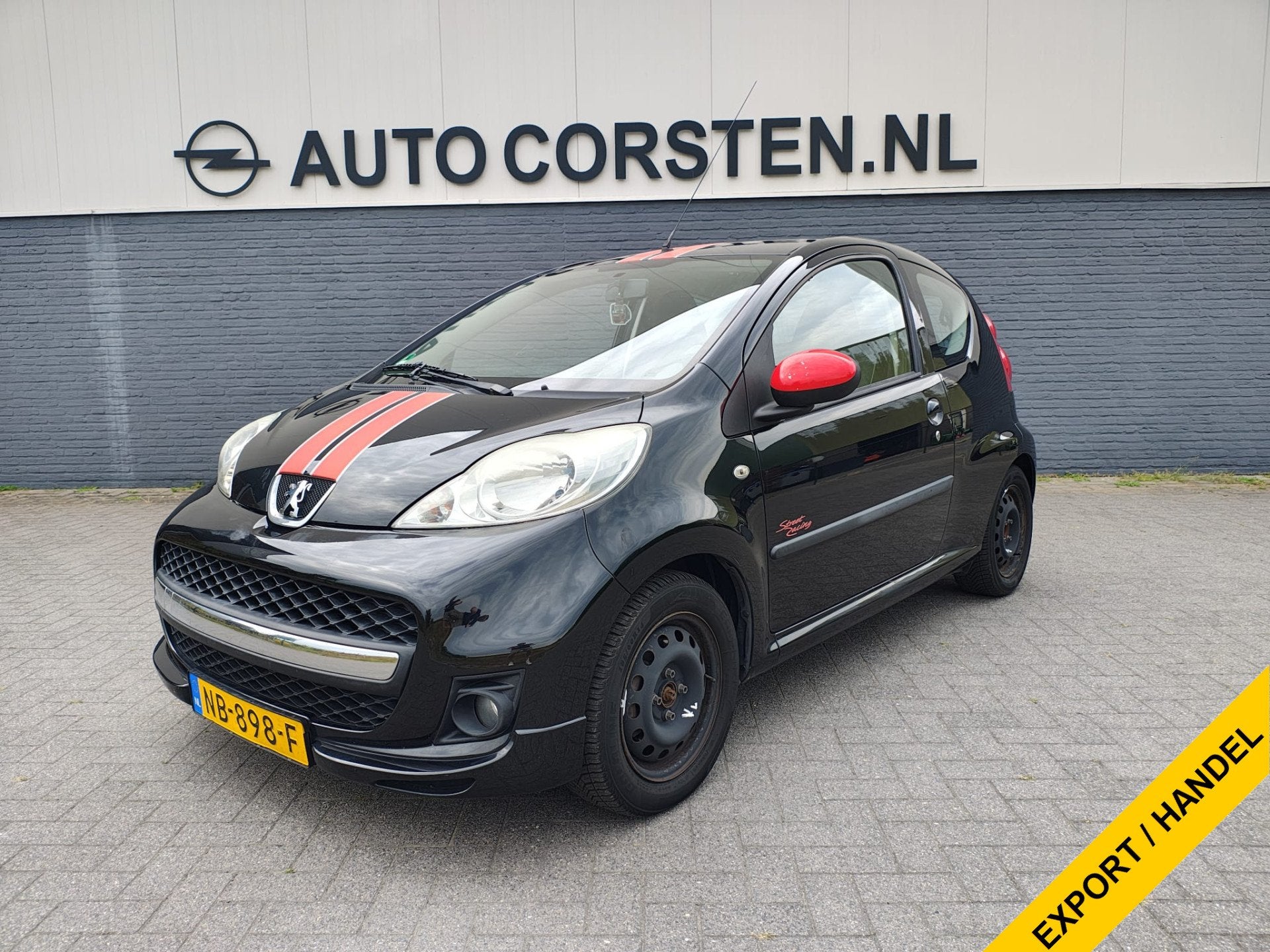 Peugeot 107 1.0I-12V 3Drs Airco Elek.ramen XR Lmv (bj 2009), Auto's, Peugeot, Voorwielaandrijving, Elektrische ramen, Stof, Zwart