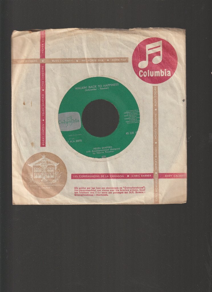 HELEN  SHAPIRO  --  WALKING  BACK  TO  HAPPINESS, Cd's en Dvd's, Vinyl Singles, Verzenden, Originele persing, 7 inch, Zo goed als nieuw