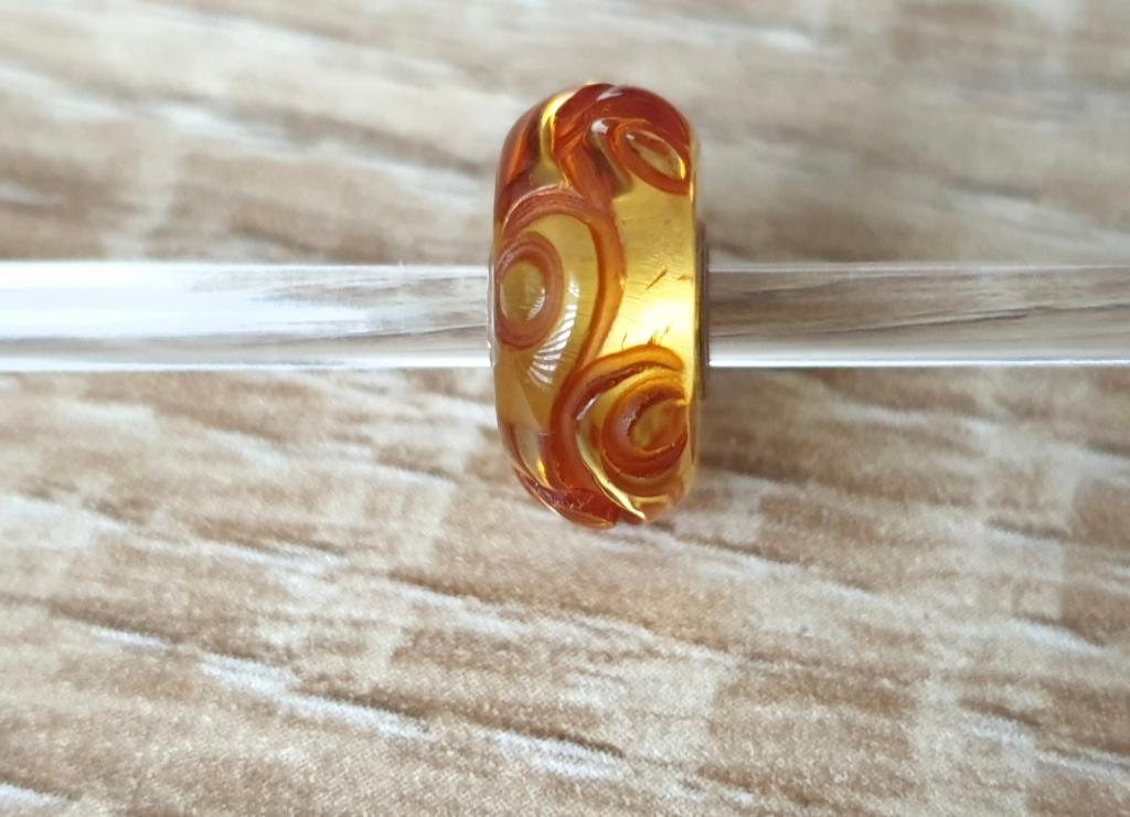 Trollbeads Uniek Amber CC, Nieuw, Trollbeads, 1 bedel, Edelsteen