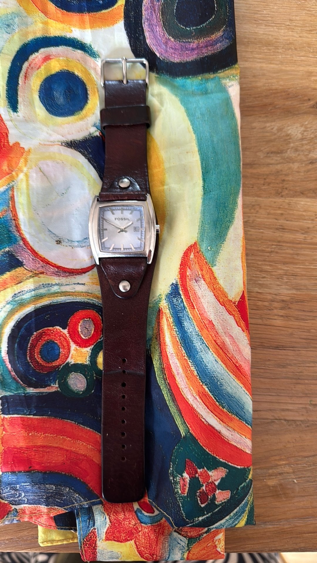 FOSSIL Retro horloge, Sieraden, Tassen en Uiterlijk, Ophalen, Staal, Fossil, Polshorloge