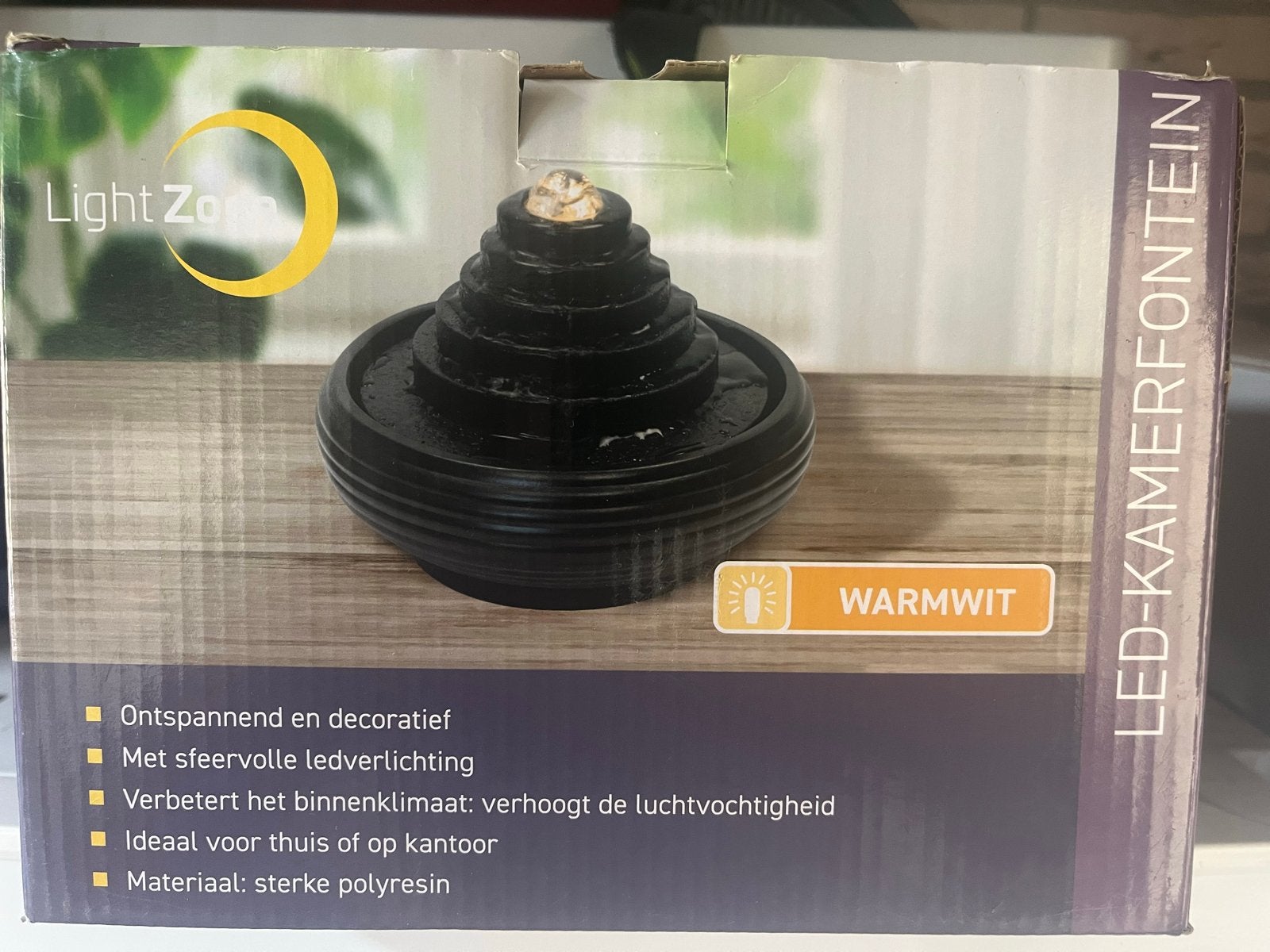 Nieuwe tafel sierfontein met LED-verlichting (warmwit), Zwart, Overige materialen, Nieuw, Ophalen of Verzenden