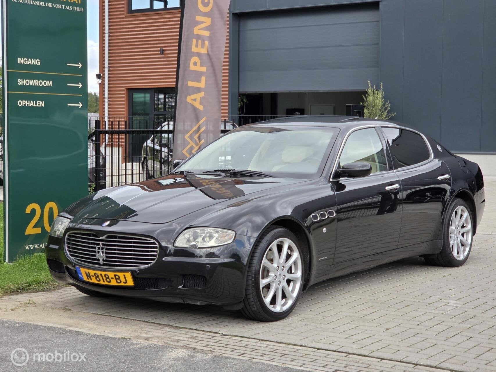 Maserati Quattroporte 4.2 Duo Select Schuifdak BOSE Leder, Auto's, Automaat, Automatische klimaatregeling, Zwart, Leder