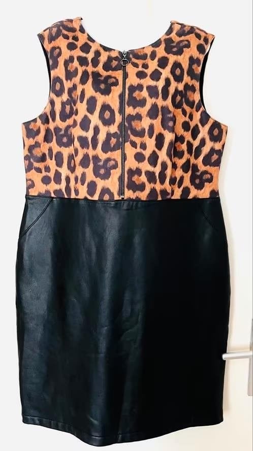 Joseph Ribkoff lederlook jurk maat 46[dmv], Kleding | Dames, Zwart, Maat 46/48 (XL) of groter, Nieuw, Ophalen of Verzenden