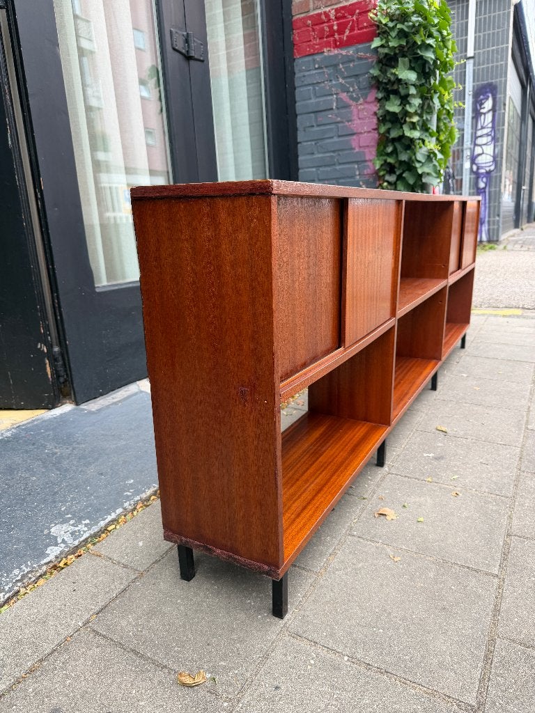Vintage design wandmeubel, wandkast, lowboard midcentury, Ophalen, -, -, 150 tot 200 cm