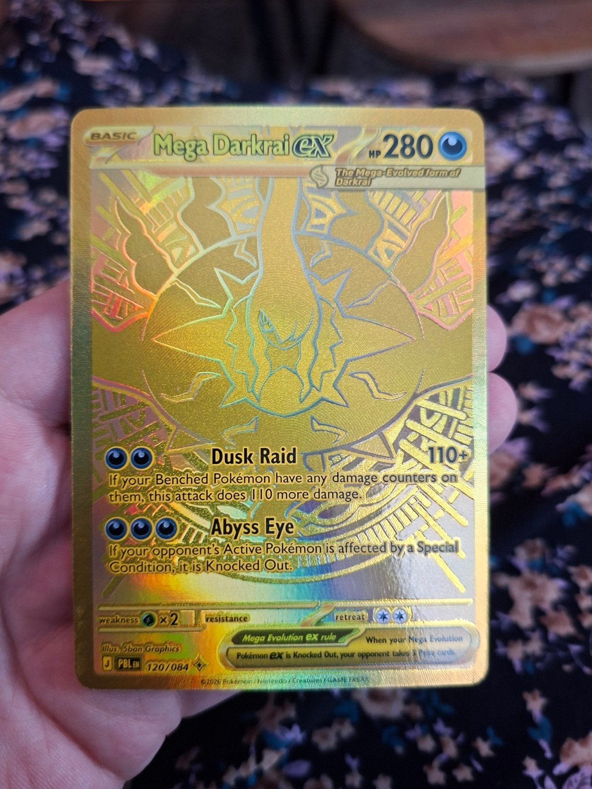 Mega darkrai gold MINT - Pitch Black, Ophalen of Verzenden, Nieuw, Losse kaart