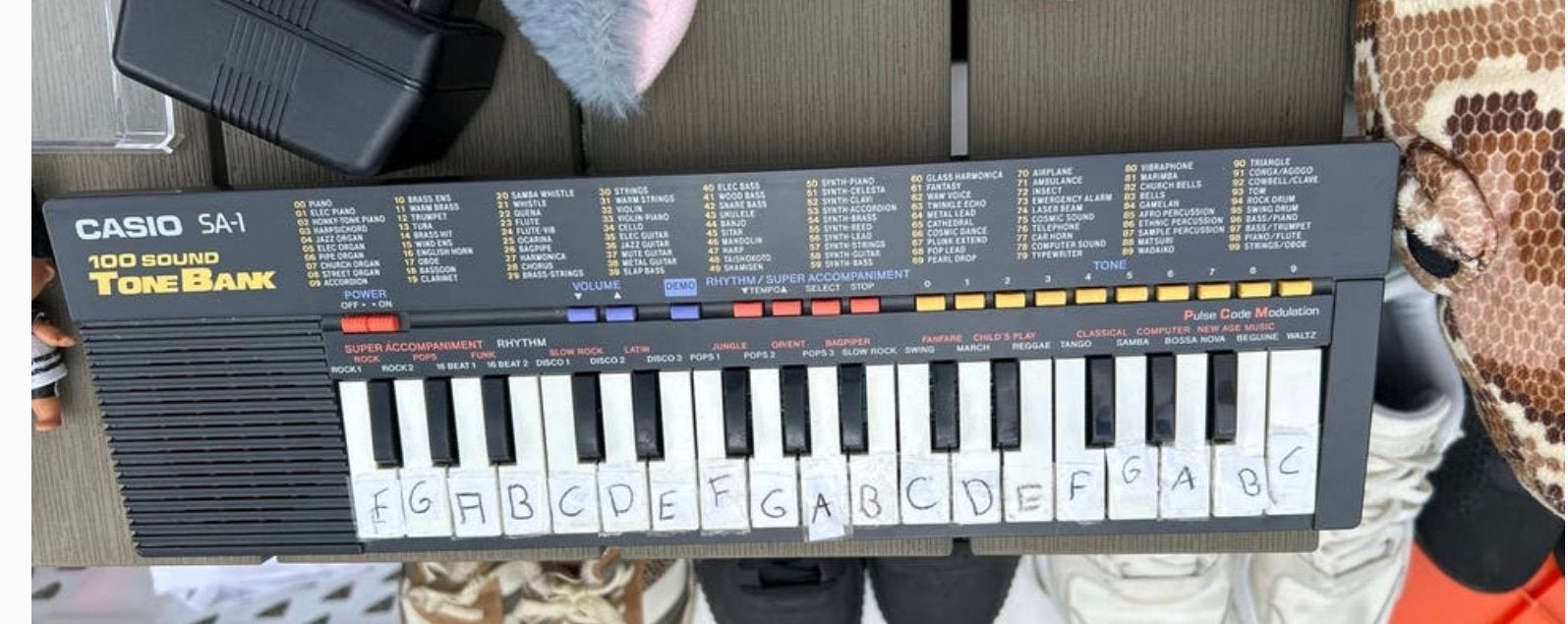 vintage Casio SA-1 Tonebank mini keyboard, Ophalen of Verzenden, Gebruikt, Overige aantallen, Overige merken