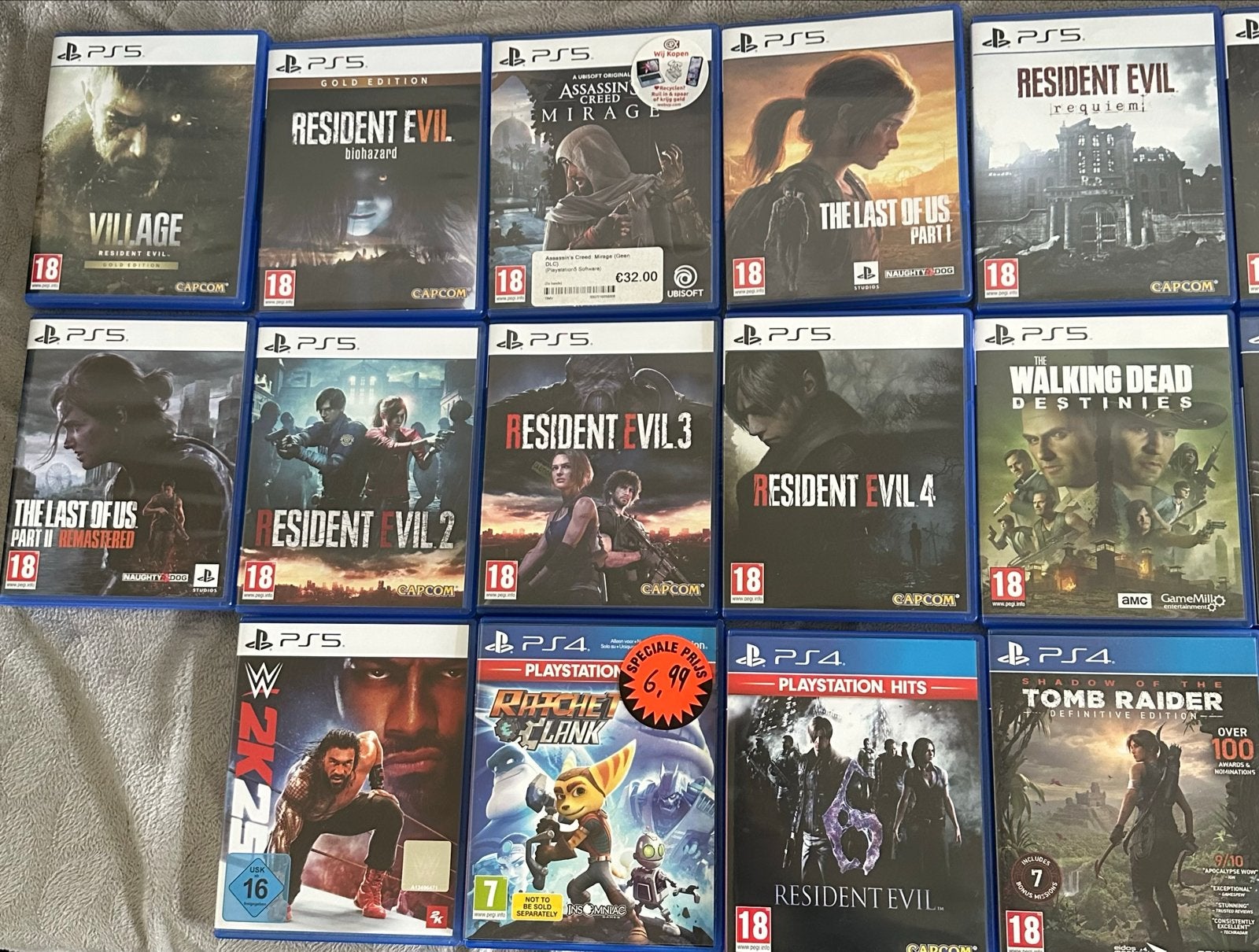 Diverse PS4 & PS5 Games - Resident Evil, Spider-Man, Unchart, Spelcomputers en Games, Games | Sony PlayStation 5, Online, Vanaf 18 jaar