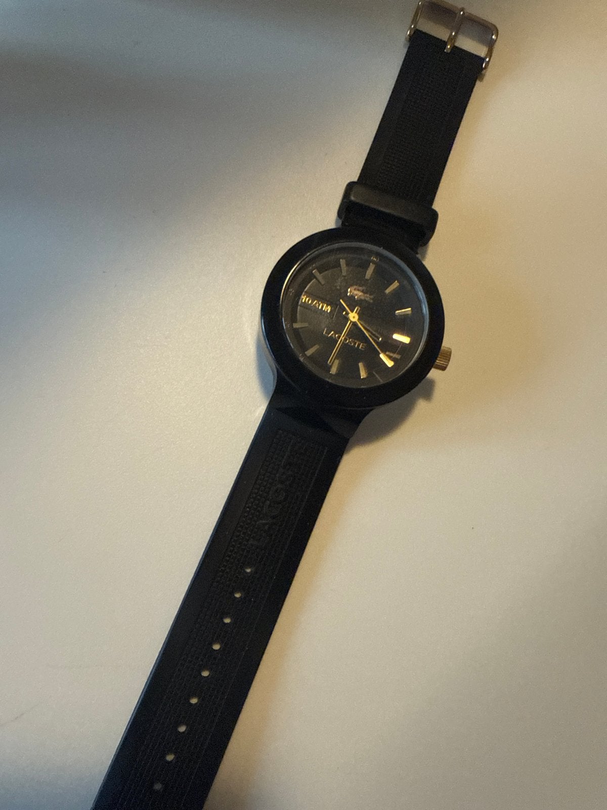 Lacoste horloge - Zwart met gouden accenten, Overige merken, Overige materialen, Gebruikt, Polshorloge