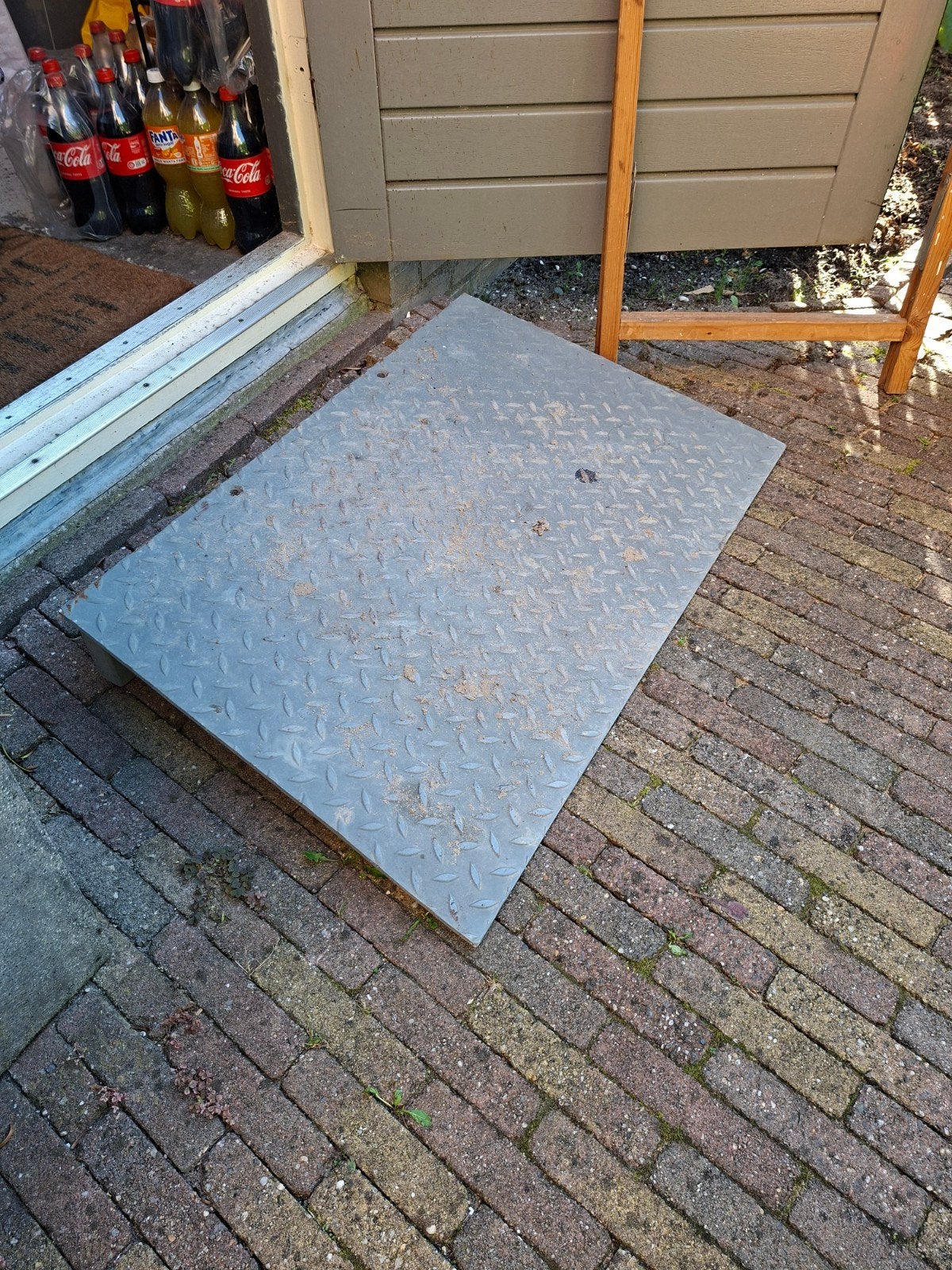 Stevige metalen oprijplaat 40 KG - ideaal voor drempels, Ophalen, Gebruikt