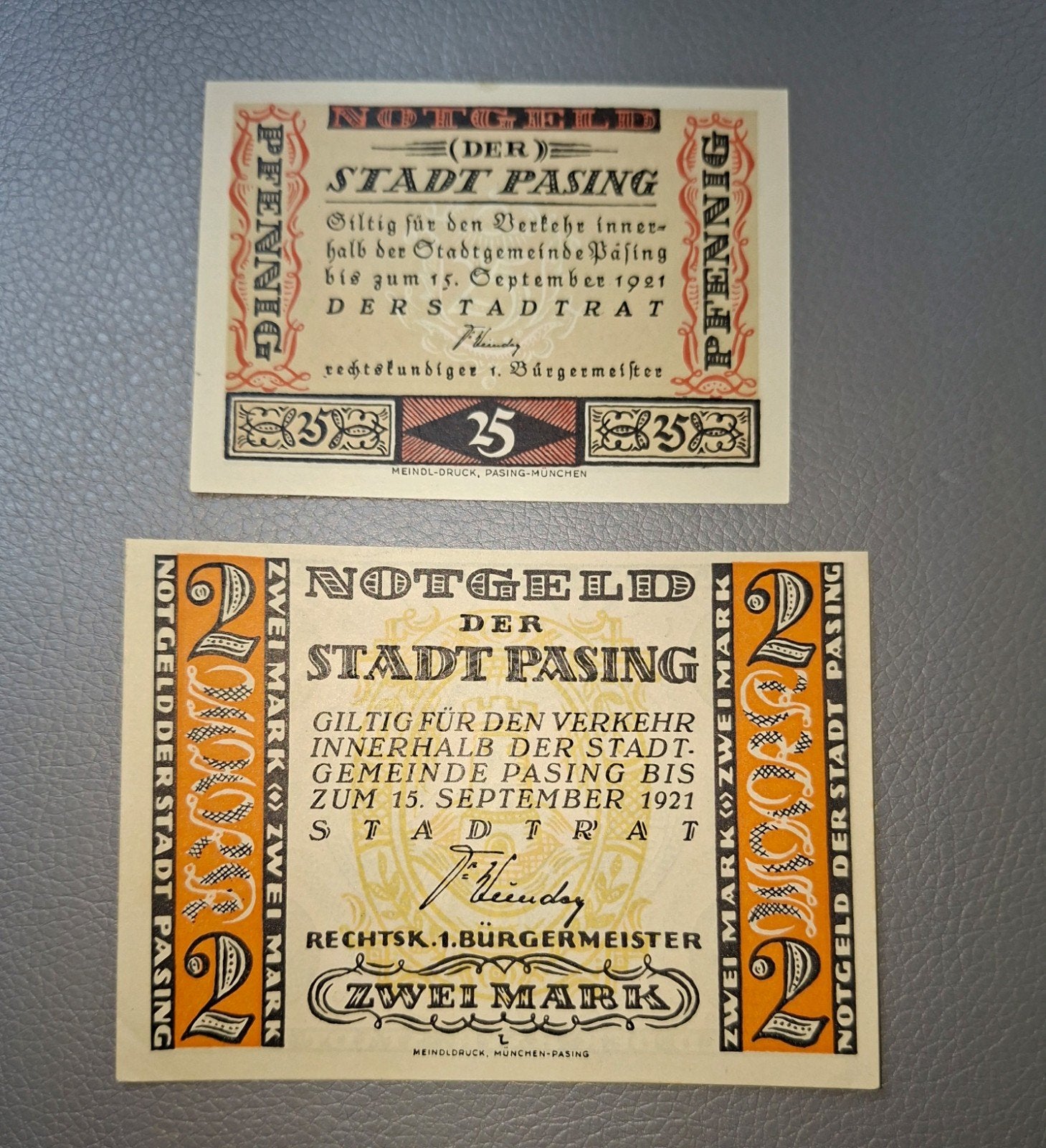 Duits Notgeld Pasing Noodgeld, Ophalen of Verzenden, Duitsland