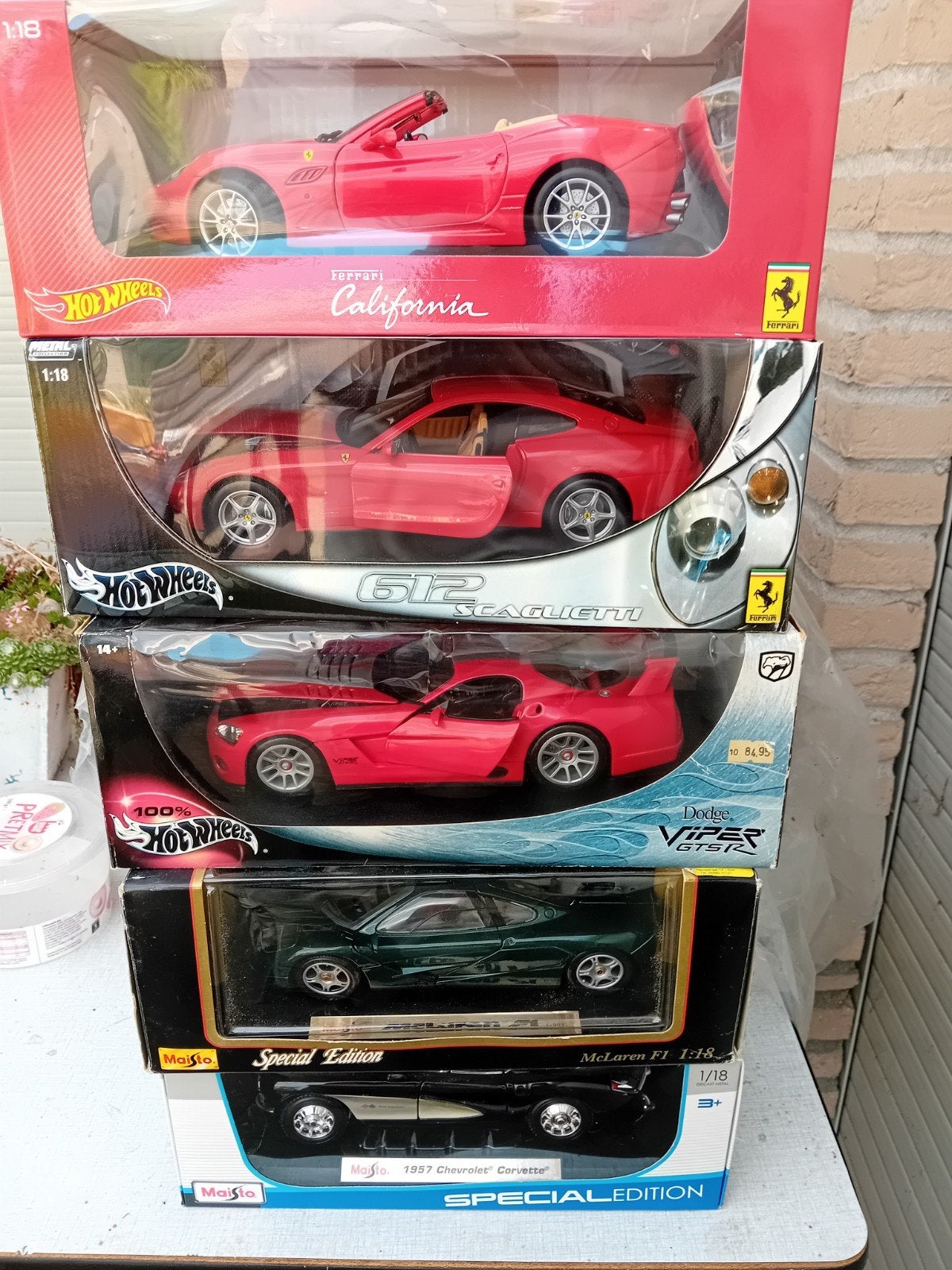 modelauto's 1:18, Ferrari, Dodge, MLaren, Chevrolet, Hobby en Vrije tijd, Ophalen, Zo goed als nieuw, Bburago