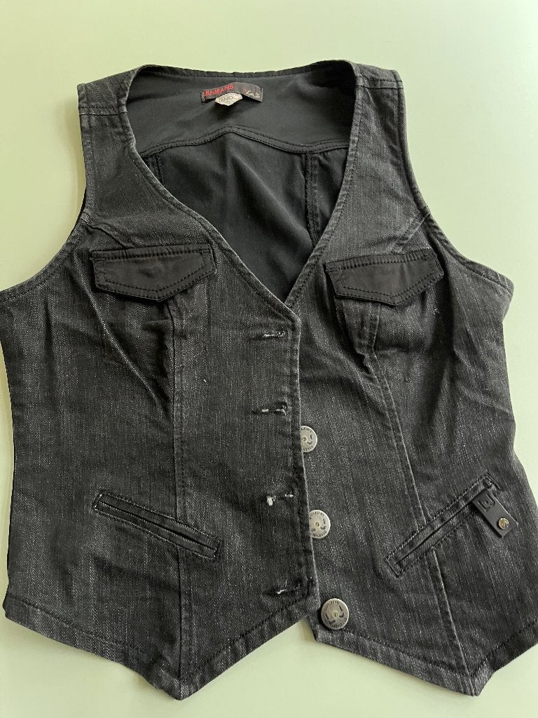 Liu Jo jeans zwart jeans denim gilet maat 38 (italiaans 44), Liu Jo, Zwart, Overige jeansmaten, Ophalen of Verzenden