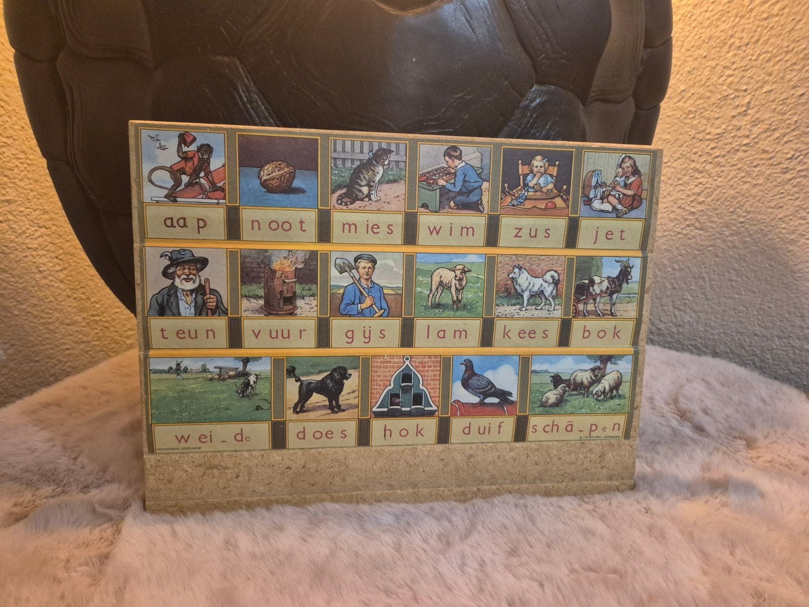 te koop Hoogeveense leesplankje Aap,noot,mies, Ophalen of Verzenden
