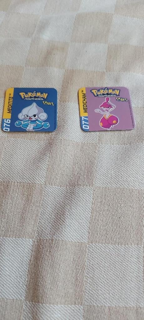 pokemon magneten panini staks Meditite en Medicham 2003, Ophalen of Verzenden, Nieuw, Overige typen