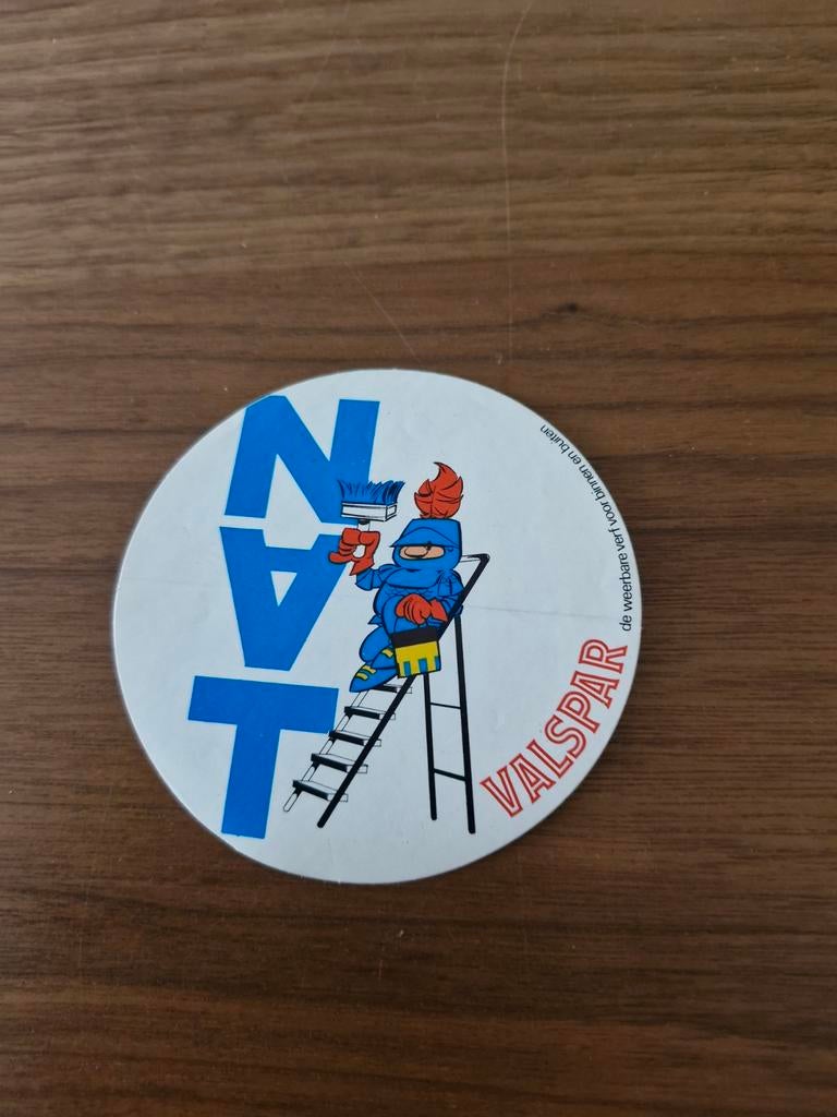 6639 Vintage Valspar 'NAT' Verf Sticker - Reclame Item, Verzamelen, Ophalen of Verzenden, Gebruikt