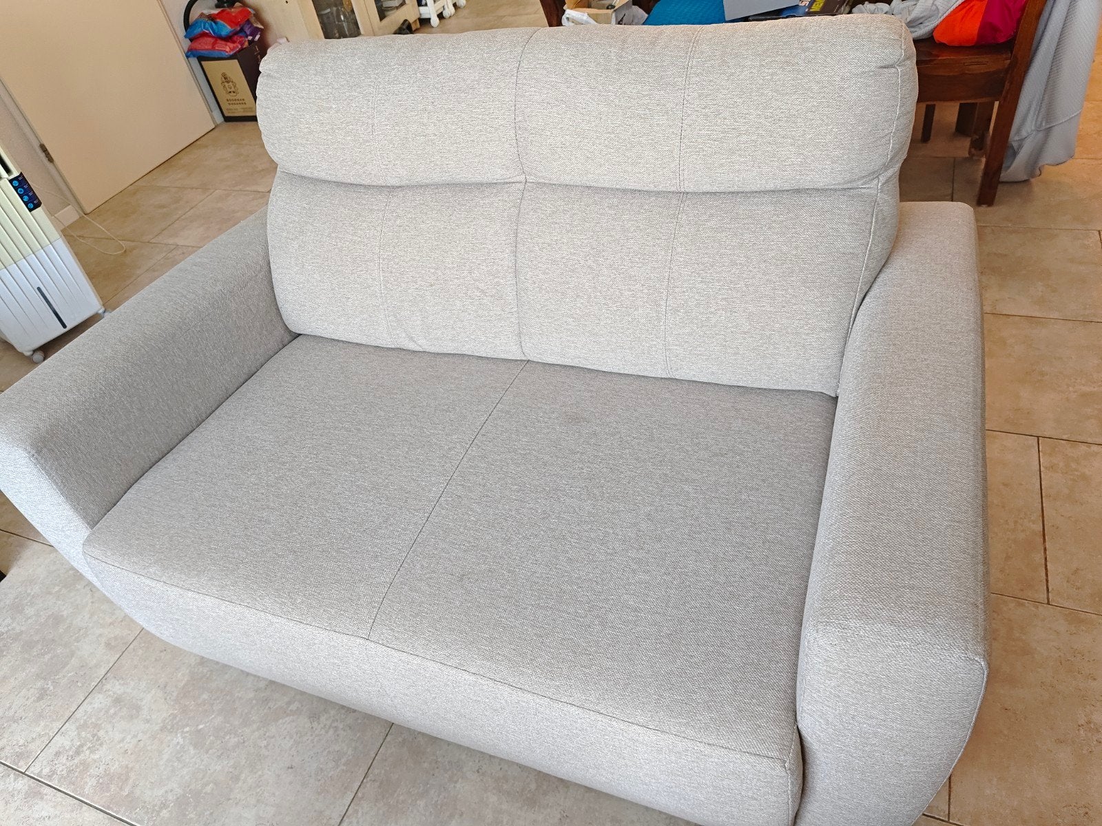 Comfortabele stoffen 2-zitsbank in zeer goede staat, Huis en Inrichting, Ophalen, Tweepersoons, 75 tot 100 cm, Zo goed als nieuw