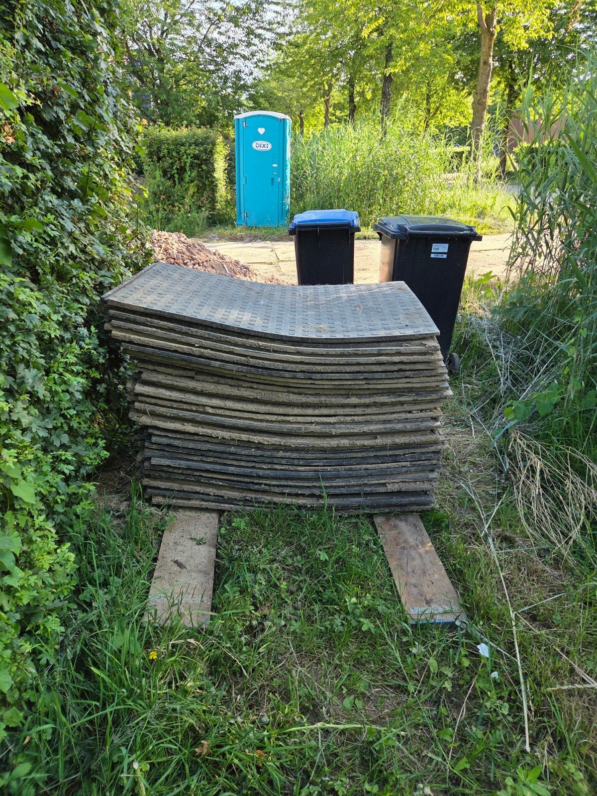 27 gebruikte rijplaten 120x80cm - ideaal voor bouw/tuin, Ophalen, Gebruikt