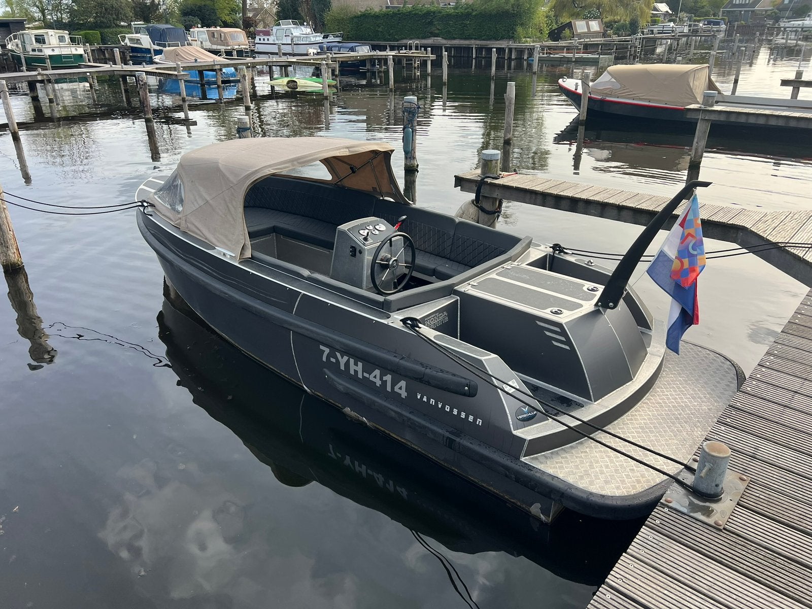 Van Vossen 670 Tender Sport inc Honda 60 PK 2019, Watersport en Boten, 60 pk, Tender, Gebruikt, Aluminium