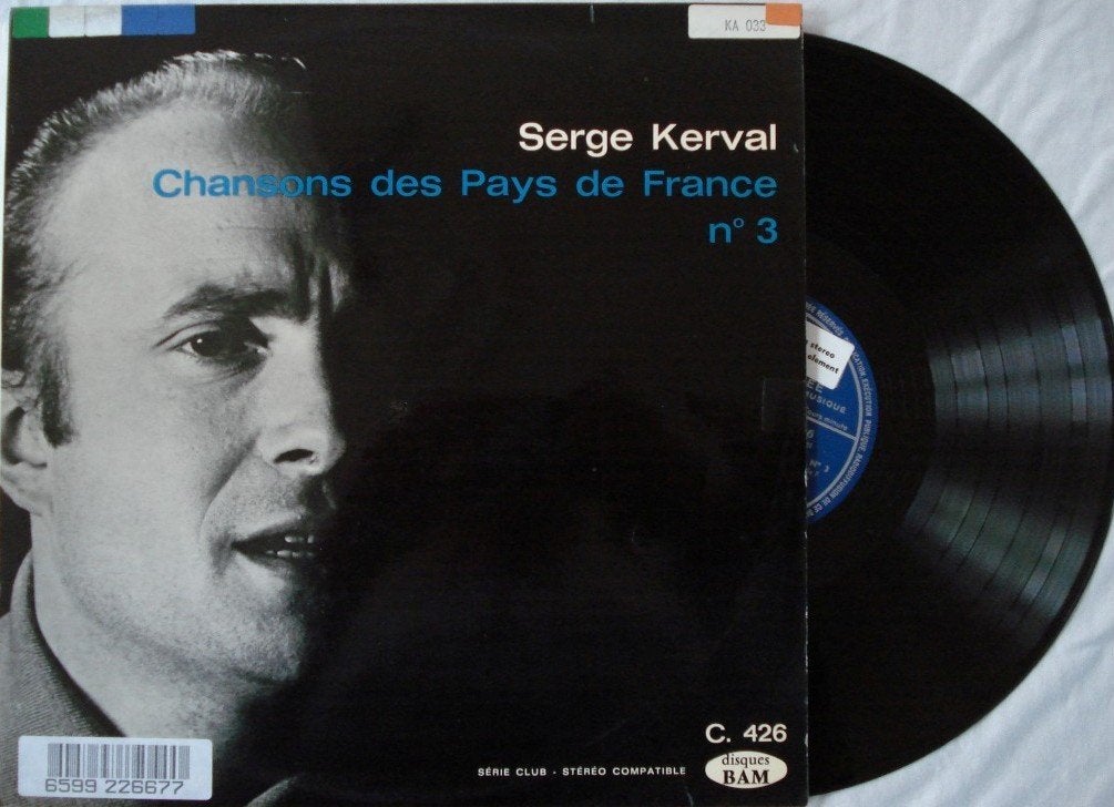 Serge Kerval - Chansons des Pays de France no. 3, LP, Gebruikt, Ophalen of Verzenden, 12 inch