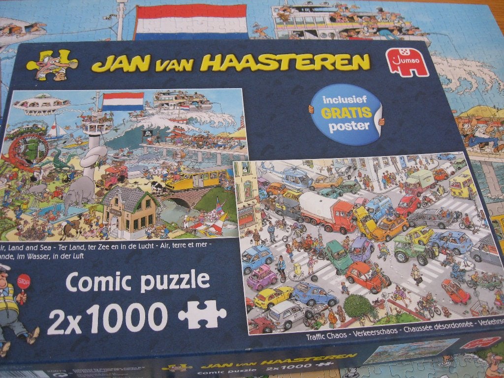 Jan van Haasteren 2X 1000 stukjes, Ophalen of Verzenden, 500 t/m 1500 stukjes, Gebruikt, Legpuzzel