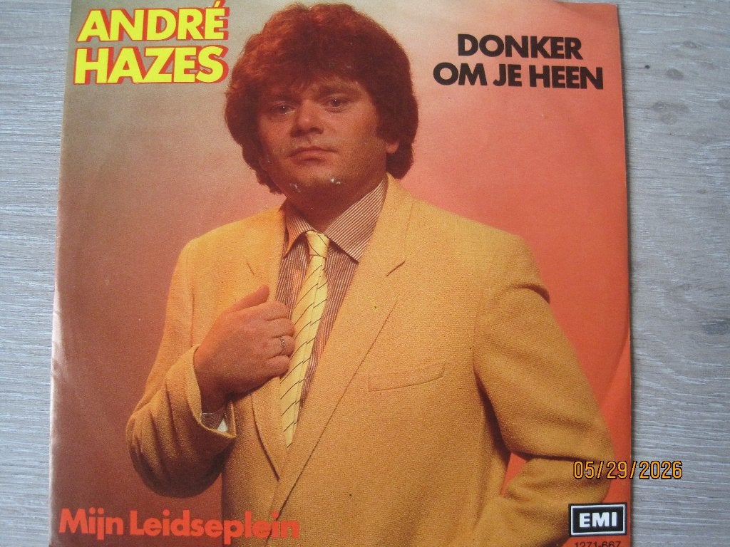 Andre Hazes  -  Donker om je heen, Gebruikt, 2010 - 2019, Fotohoes, 7 inch