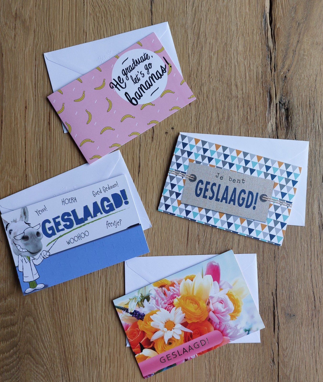 Geslaagd kaarten schooldiploma 4 stuks nieuw Hallmark cards, Diversen, Ophalen of Verzenden, Nieuw