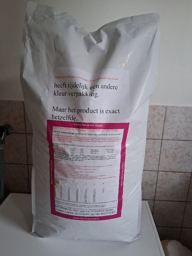TOPSTAR Specialty Fresh Salmon Puppy 15kg NIEUW, Dieren en Toebehoren, Dierenvoeding, Ophalen of Verzenden, Hond